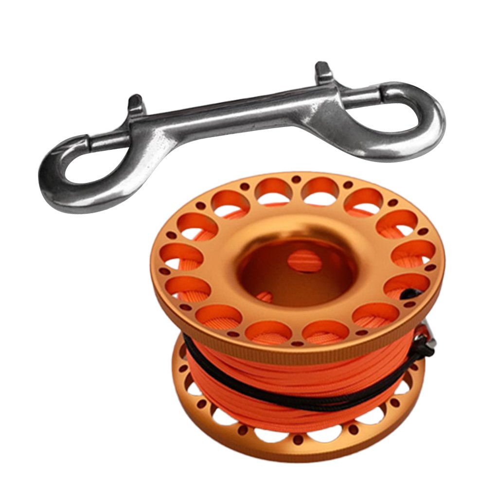 Sharplace Tauchen Reel, Aluminium Finger Spool Reel Scuba Diving Spool Reel 30 m Tauchspule mit Karabinerhaken Karabiner Fingerhaspel Spule zum Tauchen Schnprcheln Unterwasser Wassersport