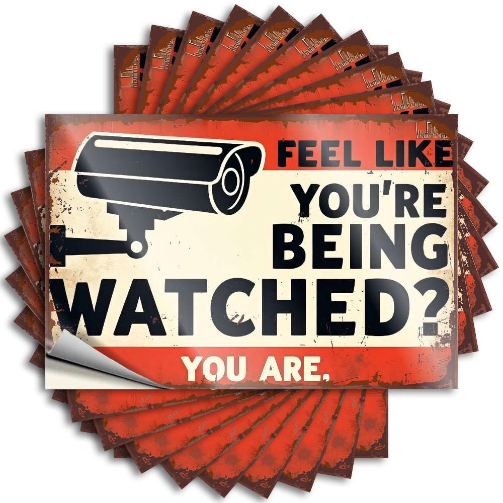 Outside Fall Decor Plastic Bumper - Feel Like You're Being Watched? You are. Removable Decal Cover Easy Peel for Ideas(8X12CM)