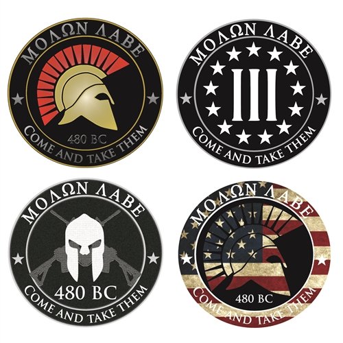 Customize Right Molon Labe Stickers (4 Pack)
