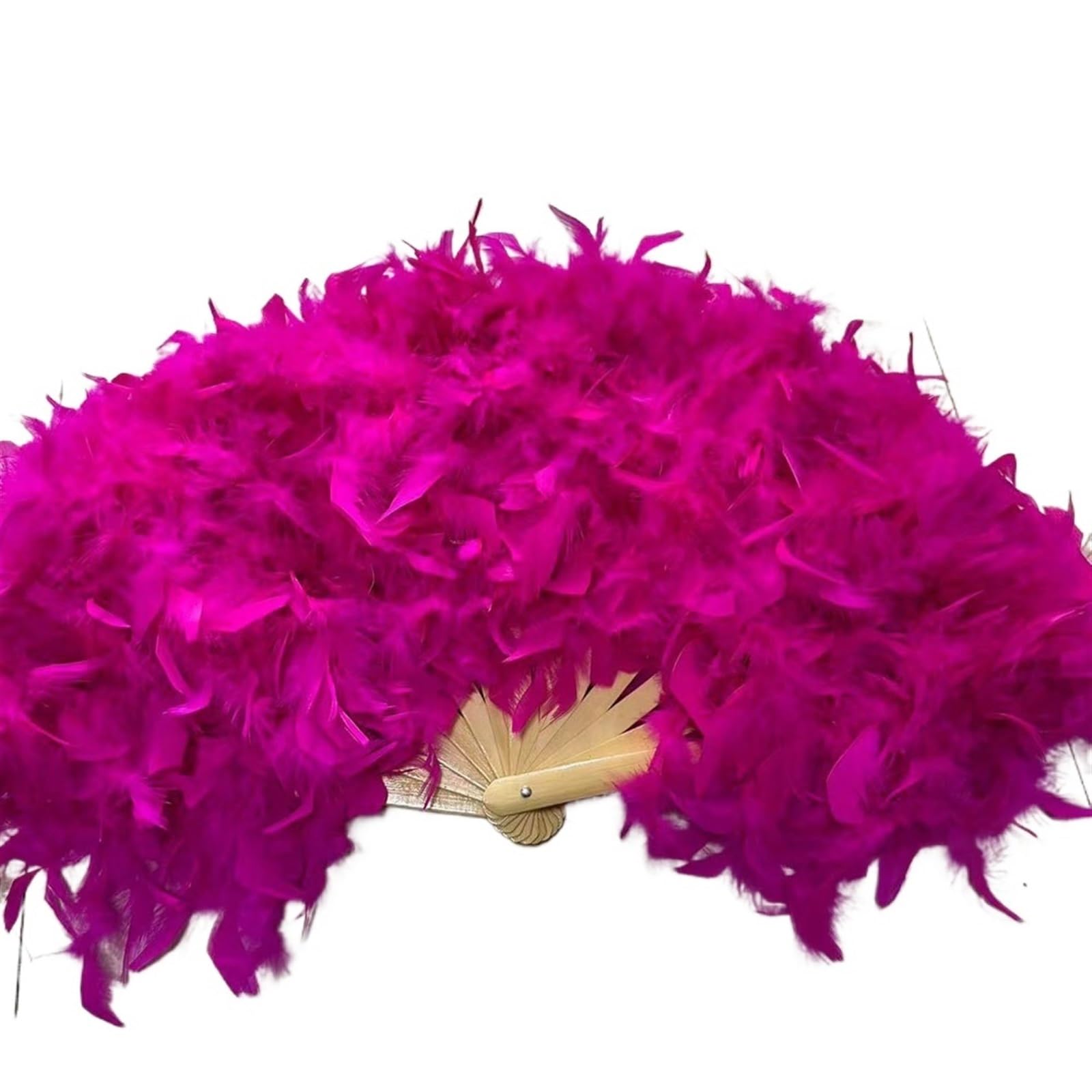 Éventail de danse en plumes rose 70x40cm pour réussir vos décors de fête