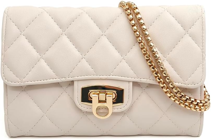 Small Black Clutch Purses for Women with Quilted Designs, Women's Trendy Quilted Crossbody Bags - Stylish Shoulder Handbags