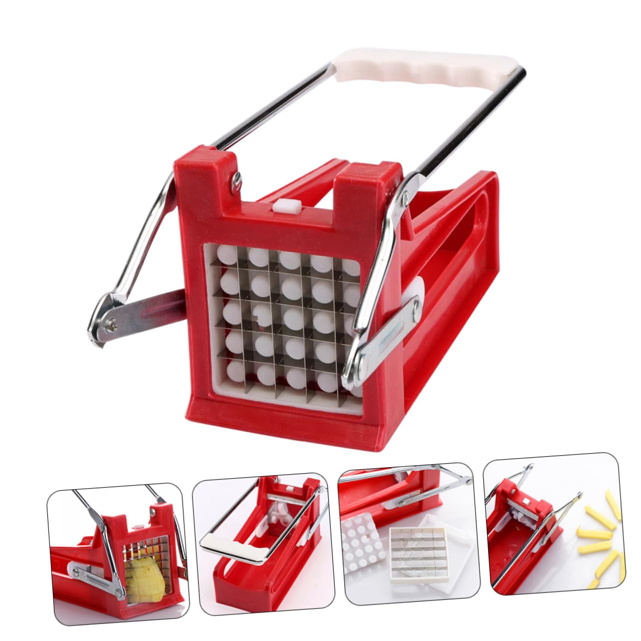 Tagliapatate Manuale 1 Pz in ABS e Pp, Acciaio Inox per Cucina