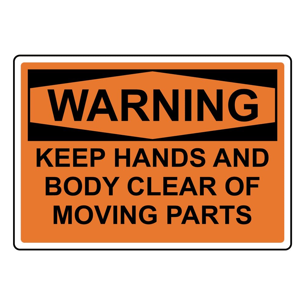 peiyeety Moving Parts Hazard Safety Vintage Metal Tin Sign Wall Art Decor for Factory Warehouse Industrial Machinery Rustic Wall Plaque for Workshop Safety Space 6x8 Inch