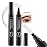 Kaely 2Pcs Eyebrow Pencils for Women, 4 Tip Magical Precise Waterproof Brow Pen, Microblading Eyebrow Contouring Pen, lapiz de cejas 3d Eye Brow Gel, 24h Smudge Proof,05 Black