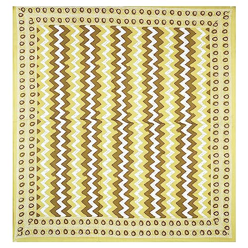 Image of RajasthaniKart Pure 100% Cotton Double Bed Sheet with 2 Pillow Covers (Bedsheet for Double Bed Cotton,Green, 5287)