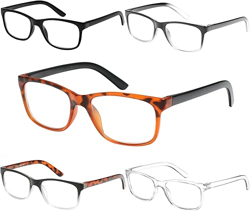 EYESPEX Paquete de 5 lentes de lectura lentes de bloqueo de luz azul lectores de computadora antifatiga ocular y deslumbramiento para hombres y disponible en Yaxa Colombia