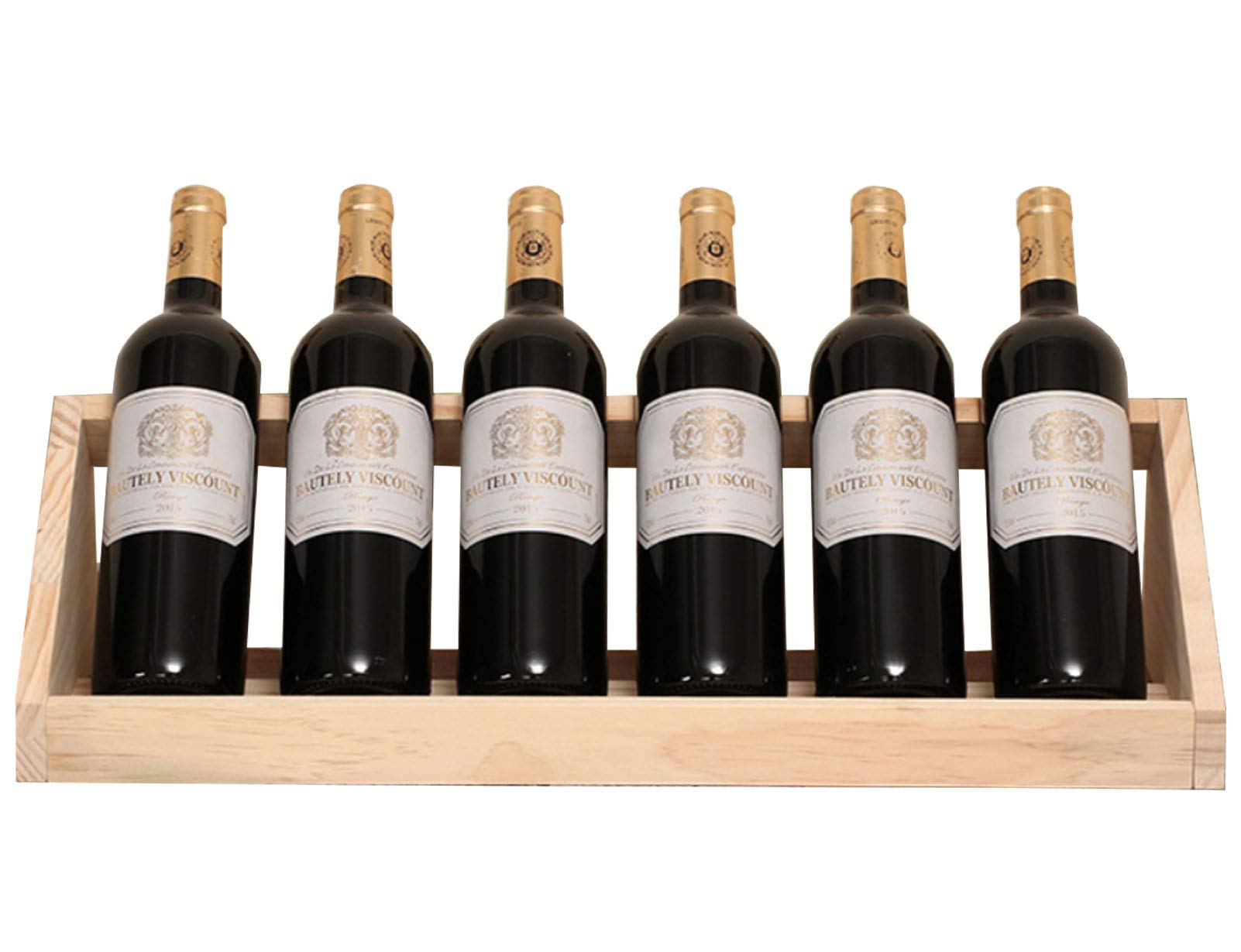 Porte-bouteilles en bois de table pour 6 bouteilles de vin de cuisine