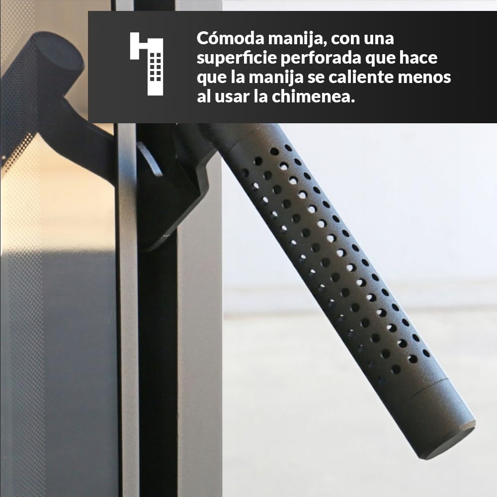KRATKI Zibi 12 Chimenea de leña con Entrada de Aire Compatible con BImSchV 2 11 kWEficiencia Térmica 80% Acero con Acristalamiento Lateral Interior Thermotec Derecha
