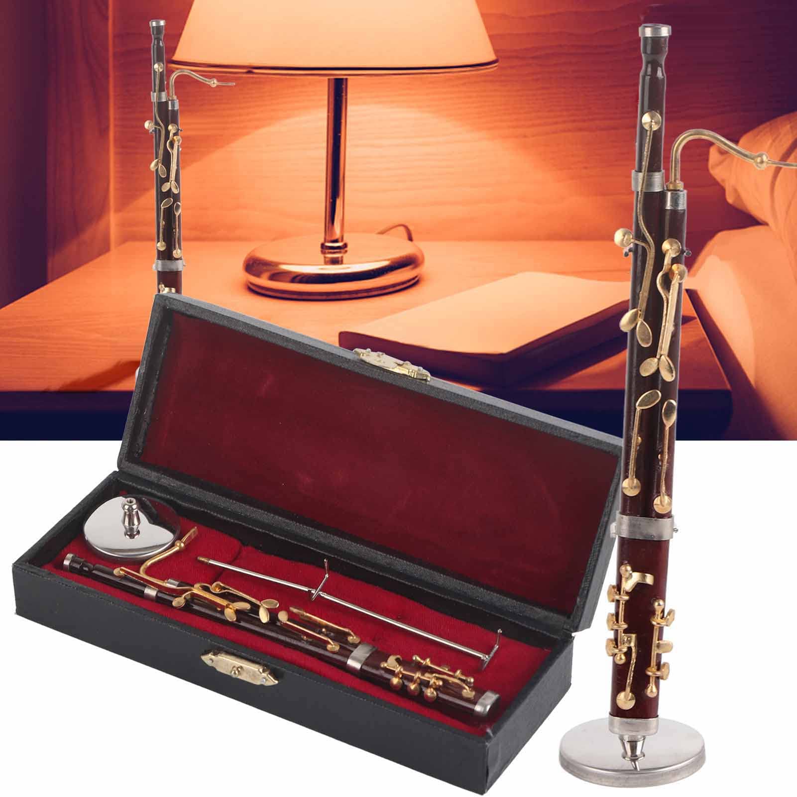 Tyenaza Ornamenti per Fagotto, Decorazione in Miniatura da 17 Cm Mini Modello di Strumento Musicale Artigianato Regalo, Adatto per Soggiorno, Camera da Letto, Studio