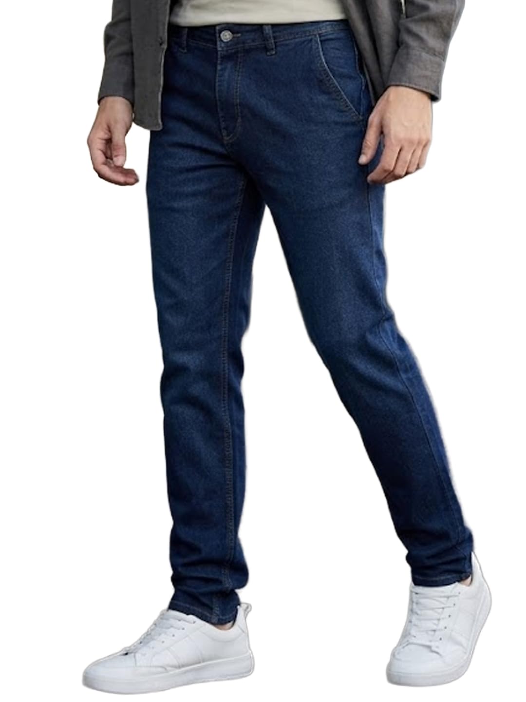 urbano fashion Men's Slim Fit Black Stretch Jeans-picture-30