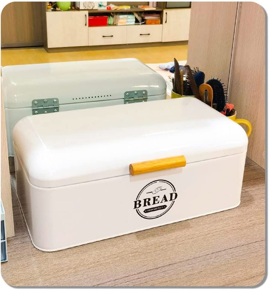 Boîte à Pain En Métal De Grande Capacité, Conteneur De Rangement Peu