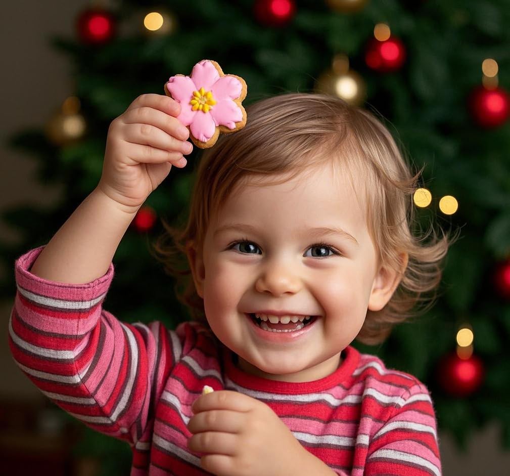Juego de 6 cortadores de galletas de flores de seis pétalos, 4, 3, 3, 2.5, 1.8 y 1 pulgada, aptos para lavavajillas, cortadores de galletas para hornear
