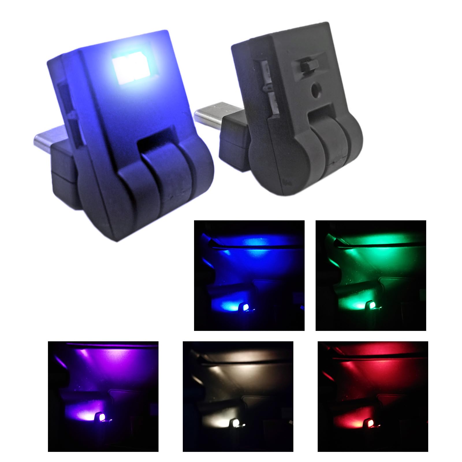 Modalità di respirazione USB C LED Lampada Direzione Luminosità regolabile Sensore automatico per interni auto Uso portatile Ricaricabile USB Tipo C Luce