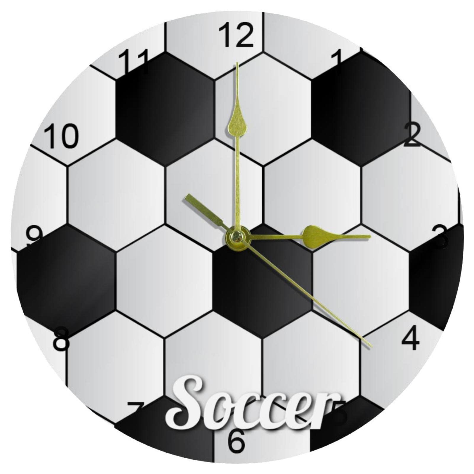 Horloge murale silencieuse 25 cm à chiffres arabes lisibles