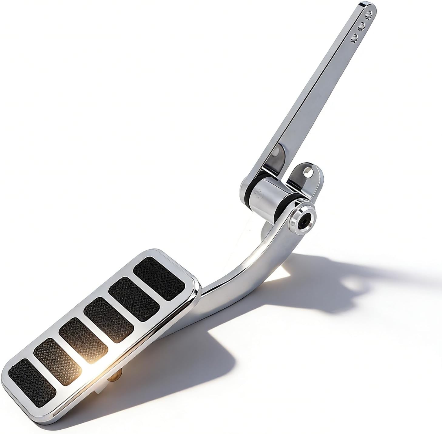 Yosoo Health Gear Universal Polished Aluminum Gas Pedal Silver Anodized Throttle Pedal 2x4.5 Inch Adjustable Angle with Non Slip Rubber Pads for Classic Cars Hot Rods Custom Vehicles