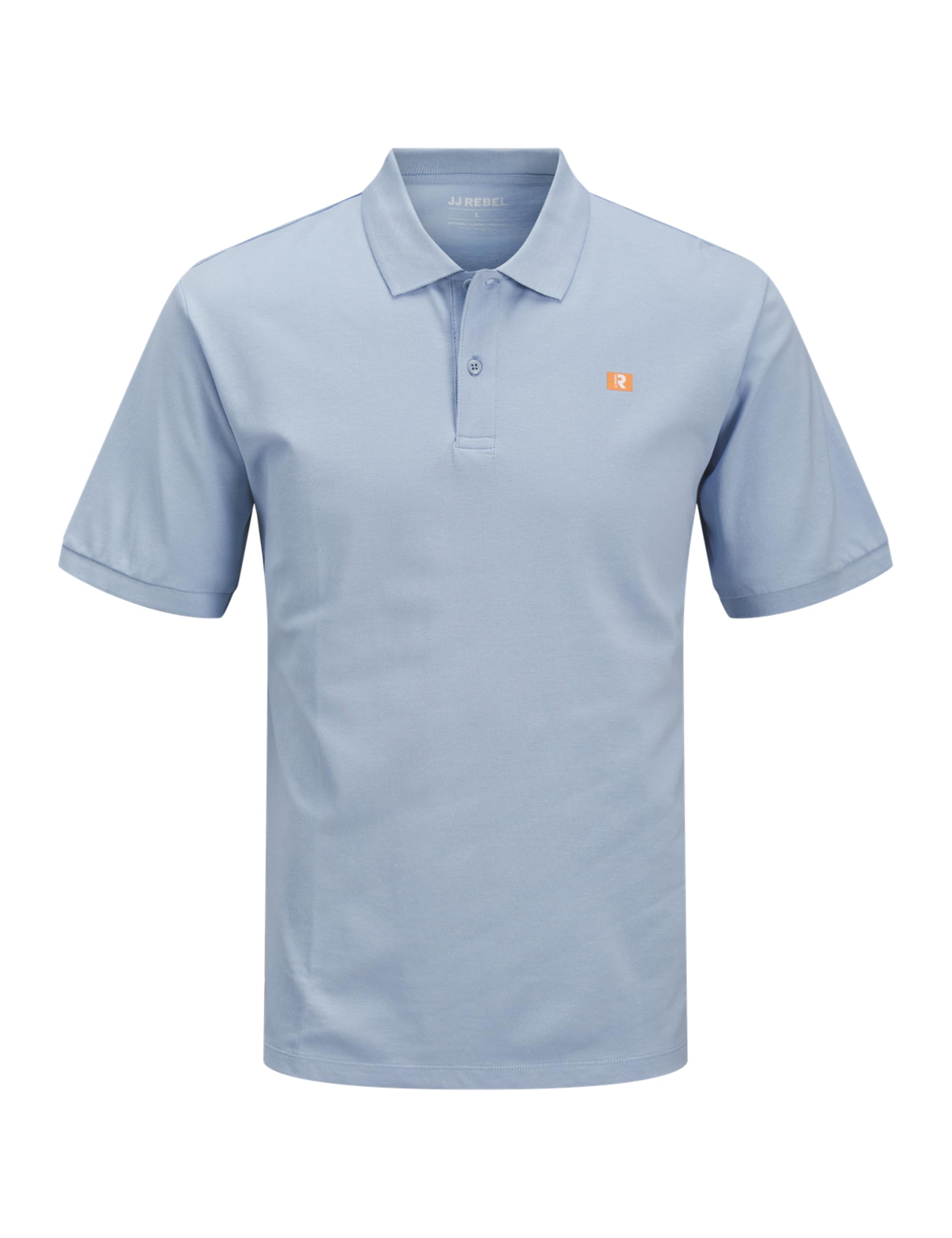 JJ REBEL Męska flaga Jrebflag Rebel Logo Polo Ss, Chambray Blue, XL