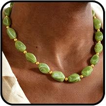 Tgirls Boho Chunky Beaded Choker Necklace for Women Resin Colorful Beads Statement Necklaces Trendy Summer Jewelry Gifts