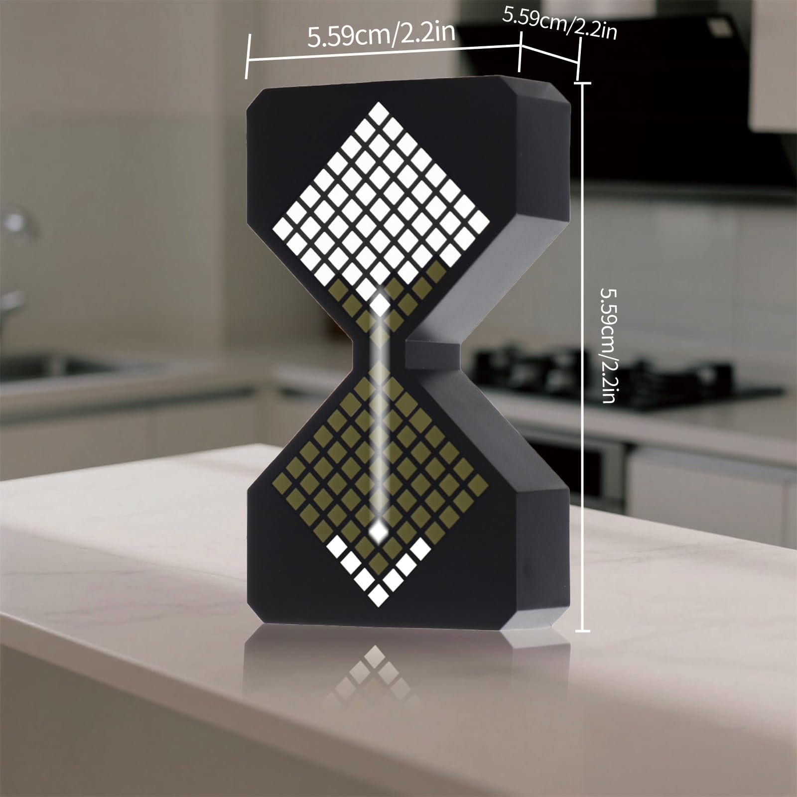 Temporizador electrónico digital LED de inducción por gravedad con reloj de arena, ajuste libre de 1 a 30 minutos, temporizador digital de bricolaje, adecuado para cocina, habitación, aula