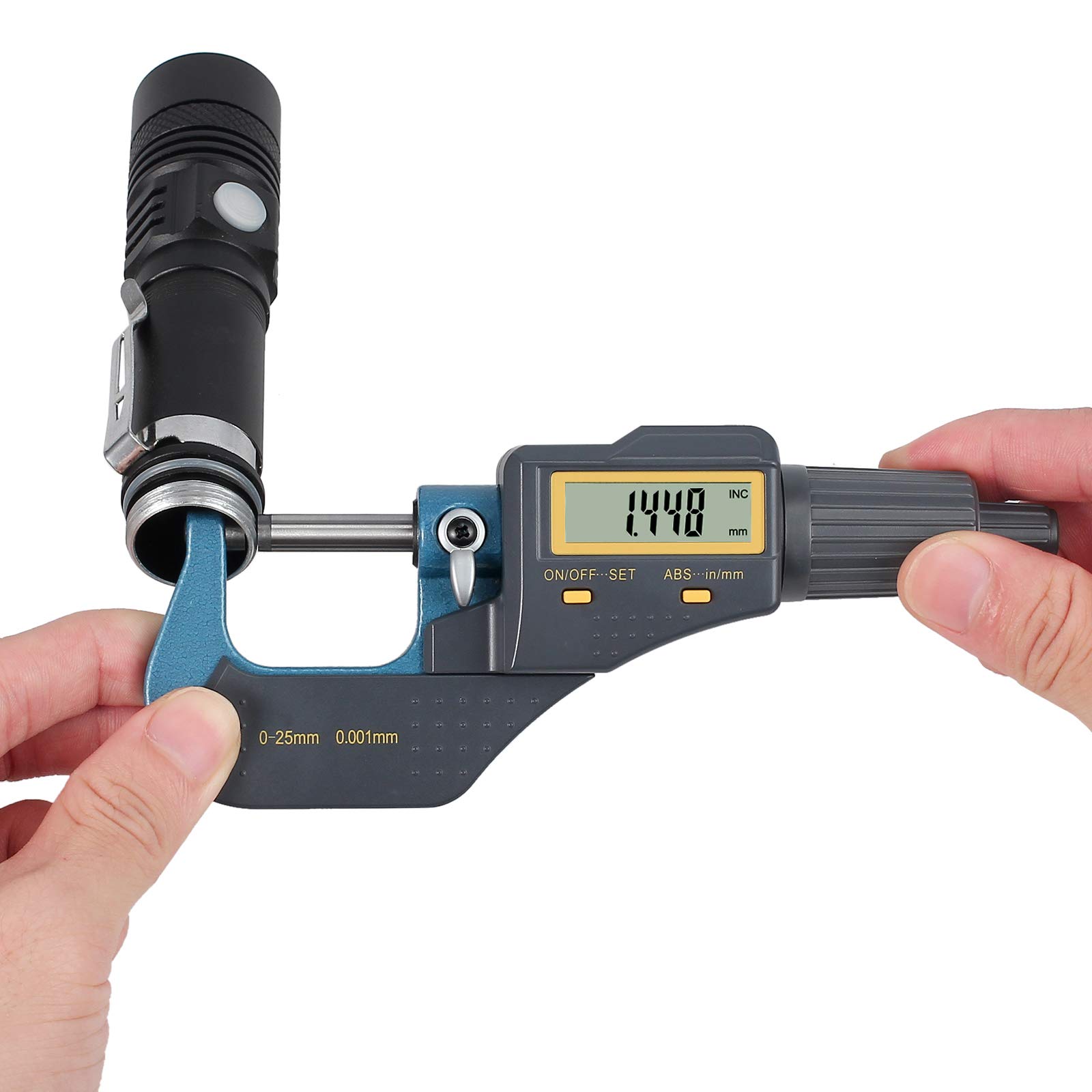 Proster Digital Outside Micrometer 0-1" Electronic Micrometer Inch/Metric Diameter Caliper 3
