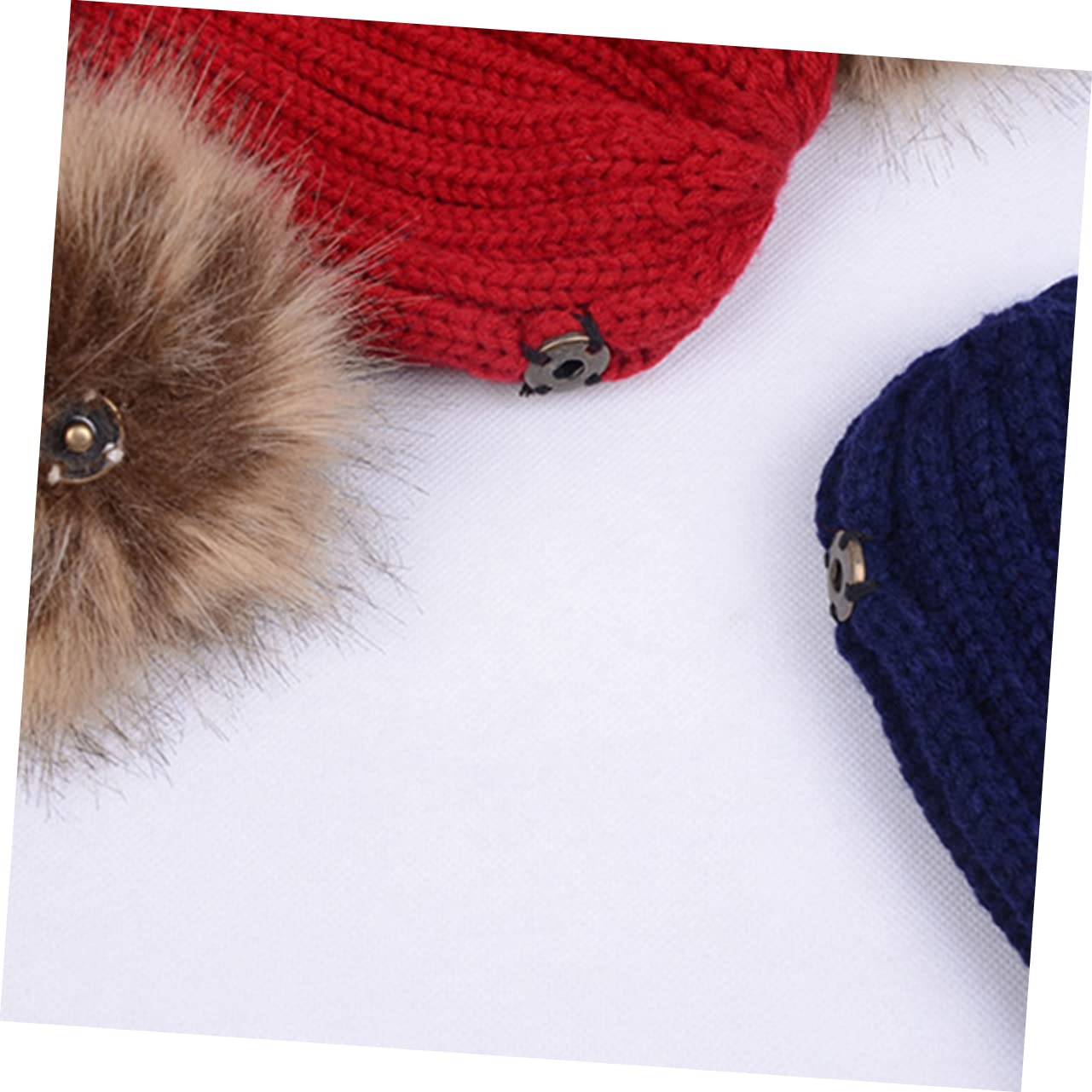 VALICLUD Warm Knitted Hat with Fluffy Balls Unisex Earflap Design for Years Old for Autumn and Outdoor Activities Black