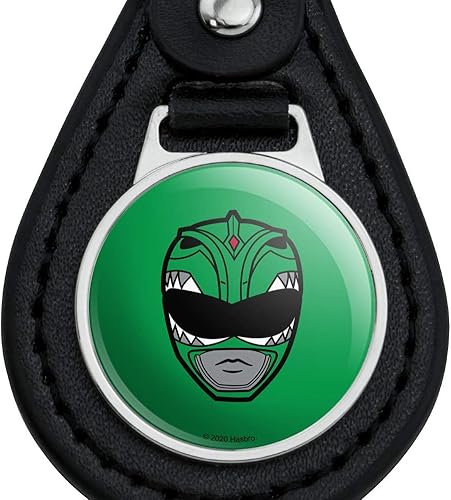 Miniatura 3 de Power Rangers Green Ranger Casco Negro Cuero Llavero
