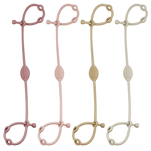 Miniatura 6 de Correas de seguridad de juguete, correas ajustables de silicona para tazas, 2 correas elásticas para bebé, arnés para cochecitos, silla alta, cunas,