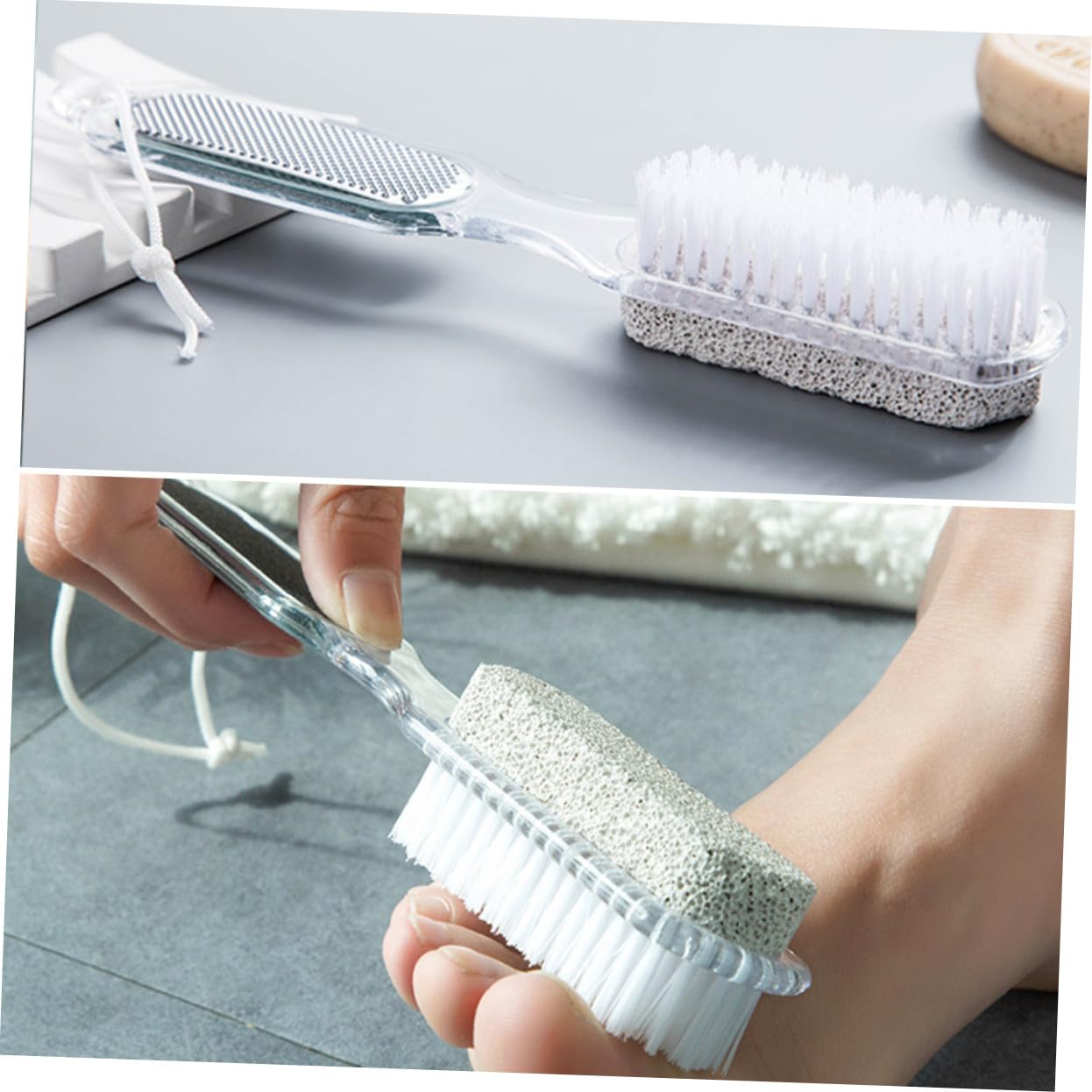 Veemoon Foot Care Kit con Raspa Piedi Spazzola per Unghie Pietra Pomice per Esfoliazione e Rimozione di Morta Kit Ergonomico per Piedi Lisci e Rinnovati