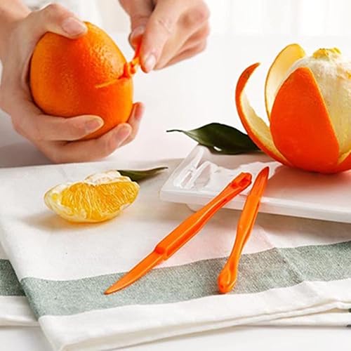 Miniatura 2 de Orange Peeler Tools - Pelador de plástico naranja herramienta de pelado simple para limón naranja mango pitayatools utensilios de cocina paquete de 6