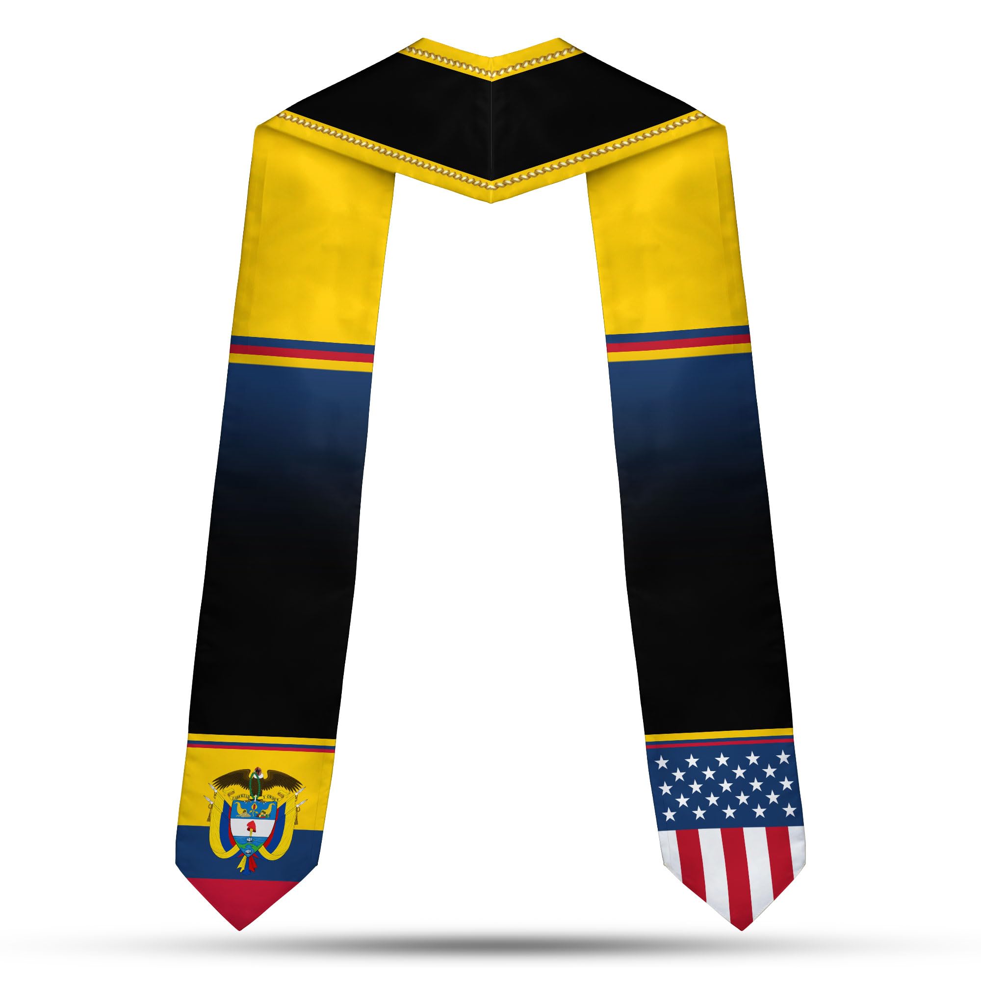 MonkeyVan Colombians Graduation Sash, Custom Colombians American Flag Graduation Sash 2025, Colombia Graduation Stole Style 10
