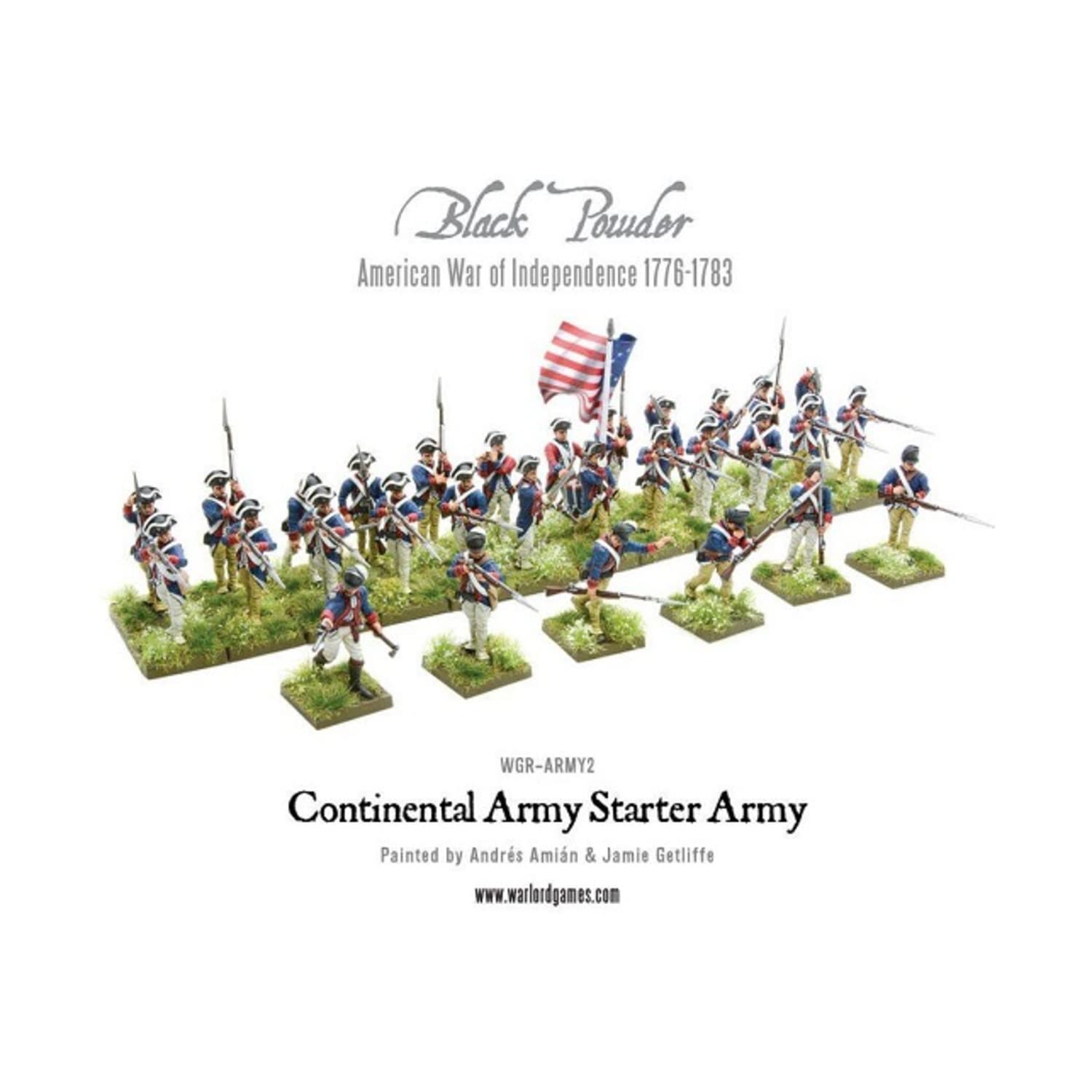 Warlord Black Powder Revolutionary War Continental Starter Army Tabletop Miniatures - Plastic Paintable Miniature 1700-1900 Soldiers Set, Unpainted Table Top 28mm Military Minifigures for Adults - Image 3