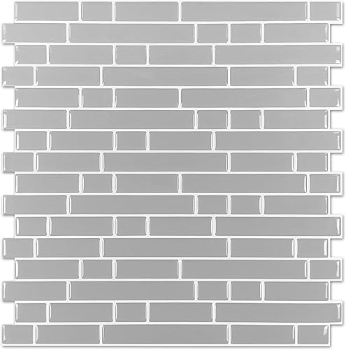 Vista 33 de STICKGOO - Azulejos autoadhesivos para loseta en muro, 12 x 12 pulgadas, azulejos autoadhesivos para loseta en muro de cocina y baño