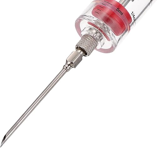 Miniatura 3 de meizhouer Juego de jeringas de especias de 5 agujas de acero inoxidable Inyector de sabor a carne de barbacoa Kithen Salsa de cocina Accesorios de