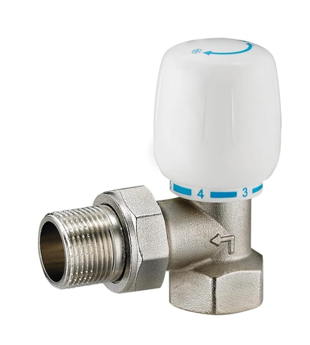 Kpkpk One Color Brass Thermostatic Radiator Valve Straight Type Temperature Control For Underfloor Heating Systems - 1Pc(Straight Type Dn15)