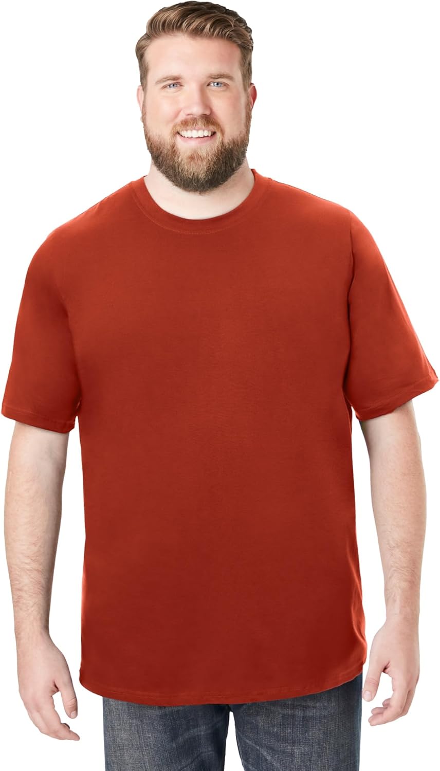 Boulder Creek by Kingsize Men's Big & Tall Heavyweight Jersey Crewneck T-Shirt