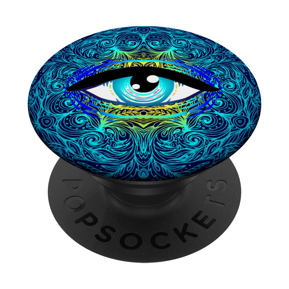 Blue Evil Eye Hindu Buddhist Meditation Gift PopSockets Standard PopGrip