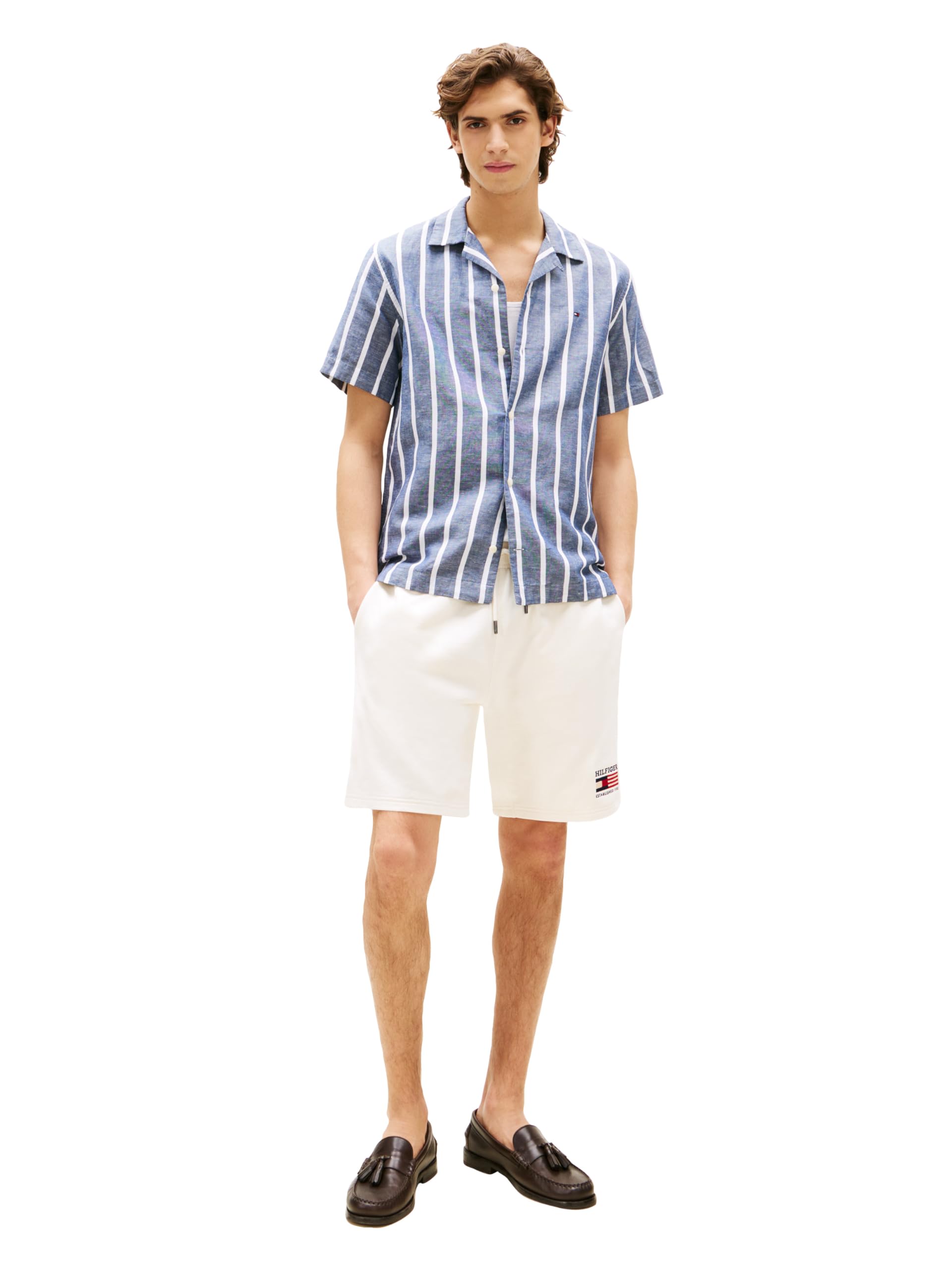 Tommy Hilfiger Sweat Shorts with 100% Cotton and Drawstring - Pantalones Cortos Hombre