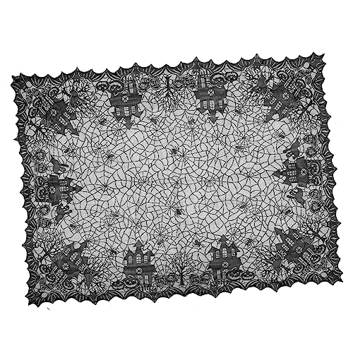 Hemobllo Mantel de Encaje Telaraña para Halloween Decoración de Mesa y Ligera Reutilizable