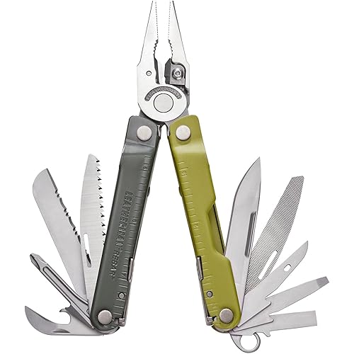 LEATHERMAN, Rebar Multitool with Premium Replaceable Wire Cutters and Saw, Mossy Slate