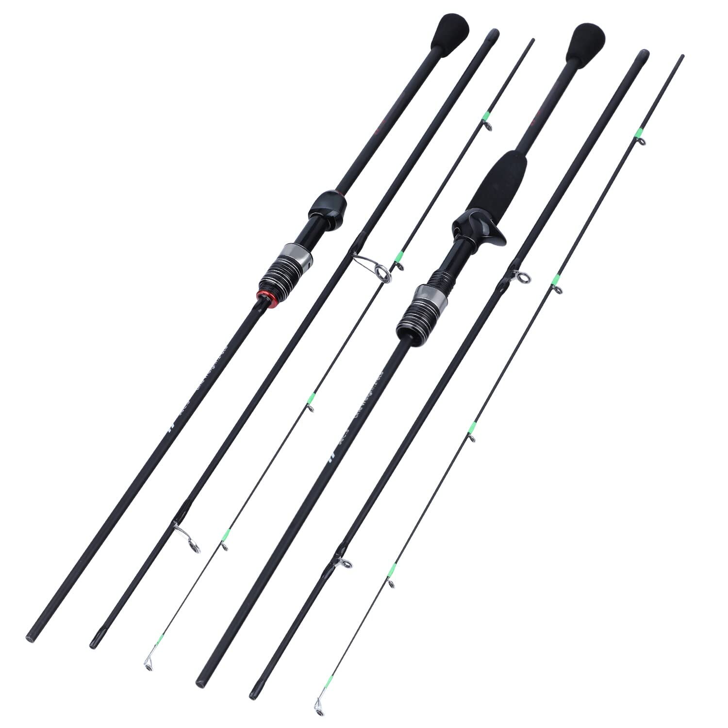 CañAs De Pescar 1 PCS Casting Giring Varilla de Pesca 1.8m Pole de Varilla de Fibra de Carbono Ultraligero 3 Sección con Eva Manejar la caña de Pescar con cebas de Cebo CañA De Pescar