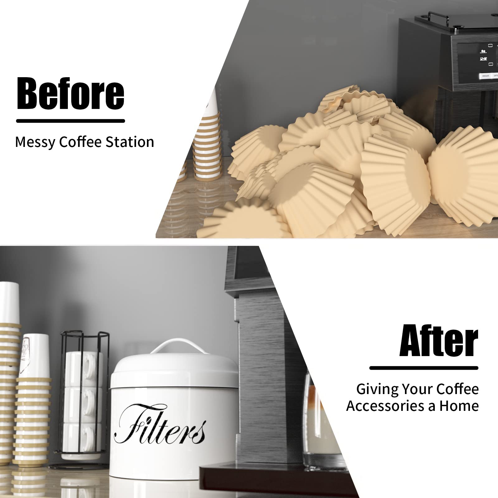 Supporto per filtro da caffè, cestino rotondo per filtro del caffè