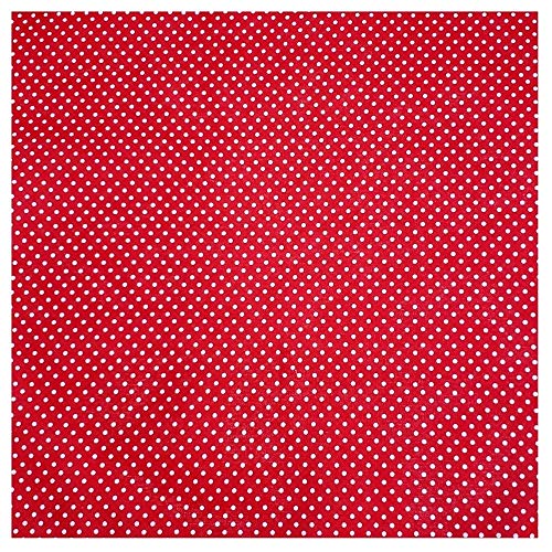 Kit 4 Guardanapos de Tecido Poá Vermelho Branco Algodão 39cmx39cm