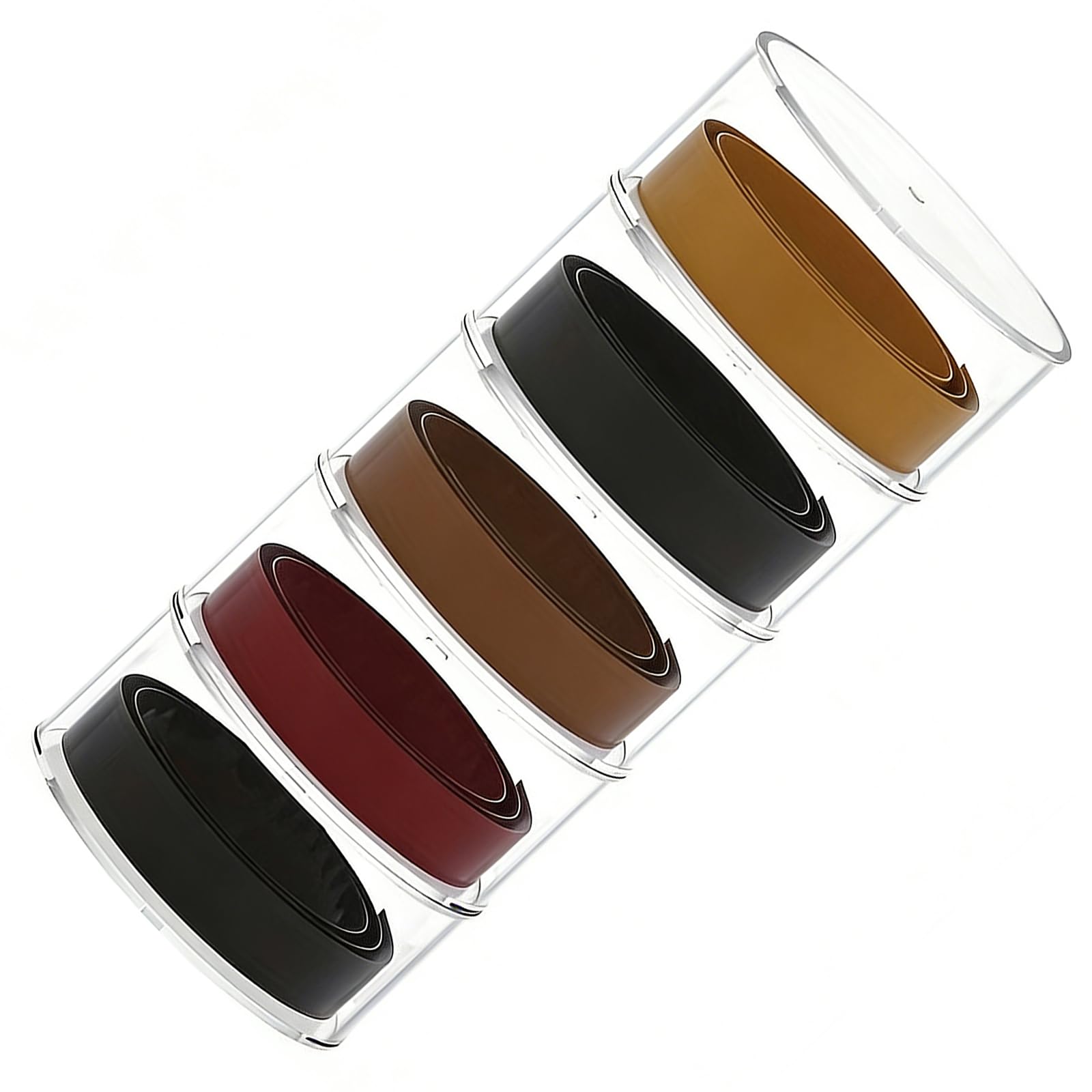 Jazuaiao A Multi Purpose Crylic Storage Solution For Belts Jewelry Watches In 3 Stacking Visible Sections Stackable Belt Storage