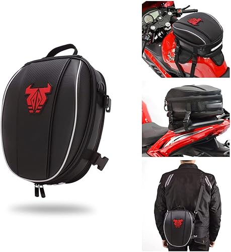 Mochila para asiento trasero de motocicleta Bolsa de equipaje impermeable doble bolsa de asiento bolsas de sillín de motocicleta bolsas
