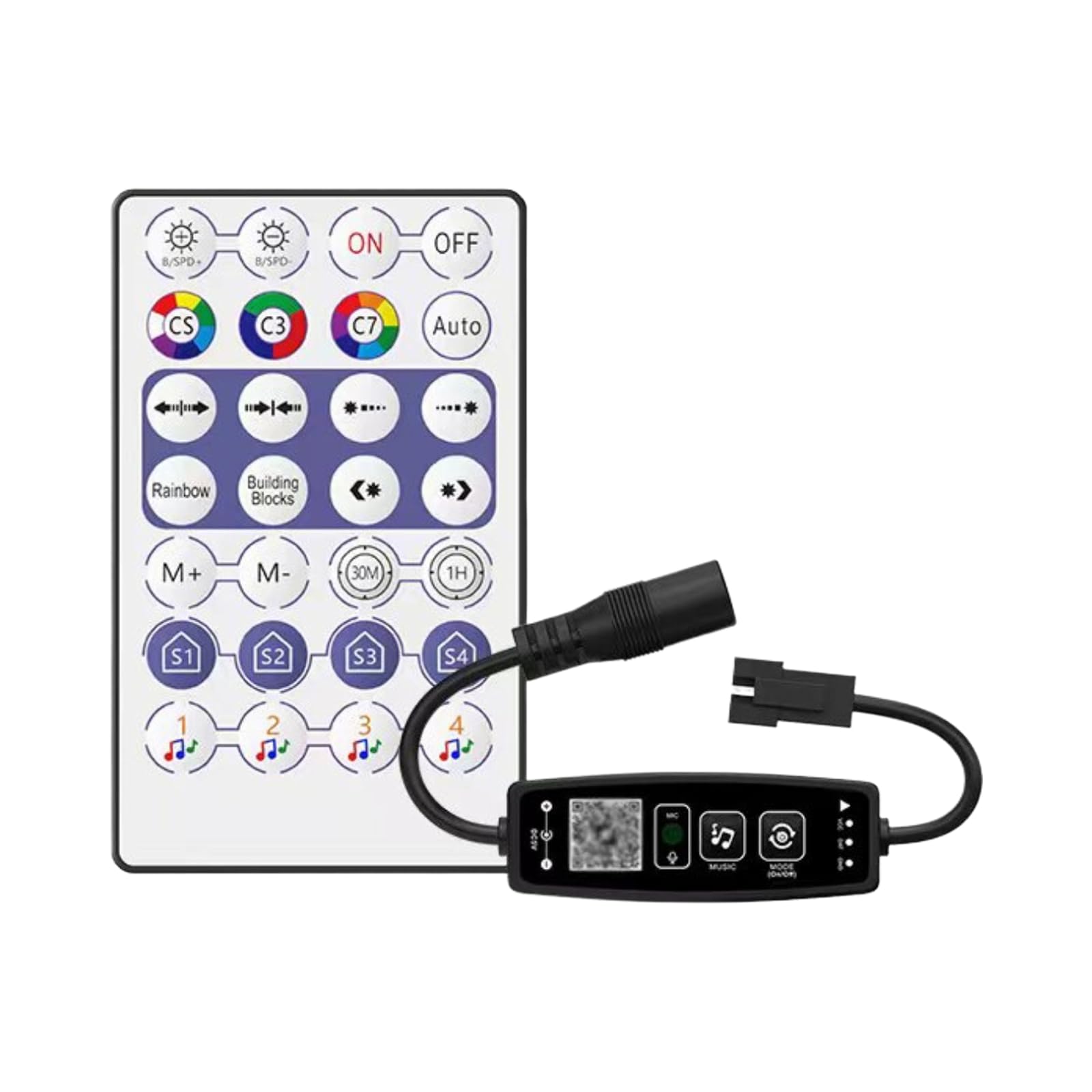 Contrôleur de symphonie musicale LED télécommande course chevaux eau courante - 2