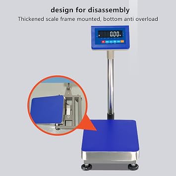 Computing Postal Scale,660lb Floor Platform Digital Scale with LED Display,Computing Digital Floor Scale for Packages Luggage Weighing(Size:30kg/1g(11.8 * 15.7in))