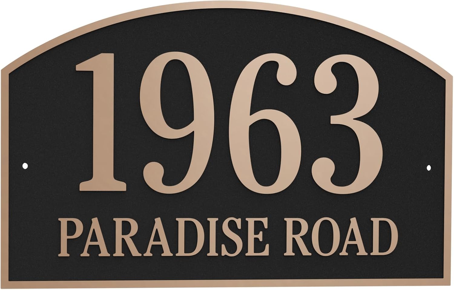 Custom Address Sign – Personalized Aluminum House Number Plaque, Weatherproof Outdoor Metal Sign (Domed)