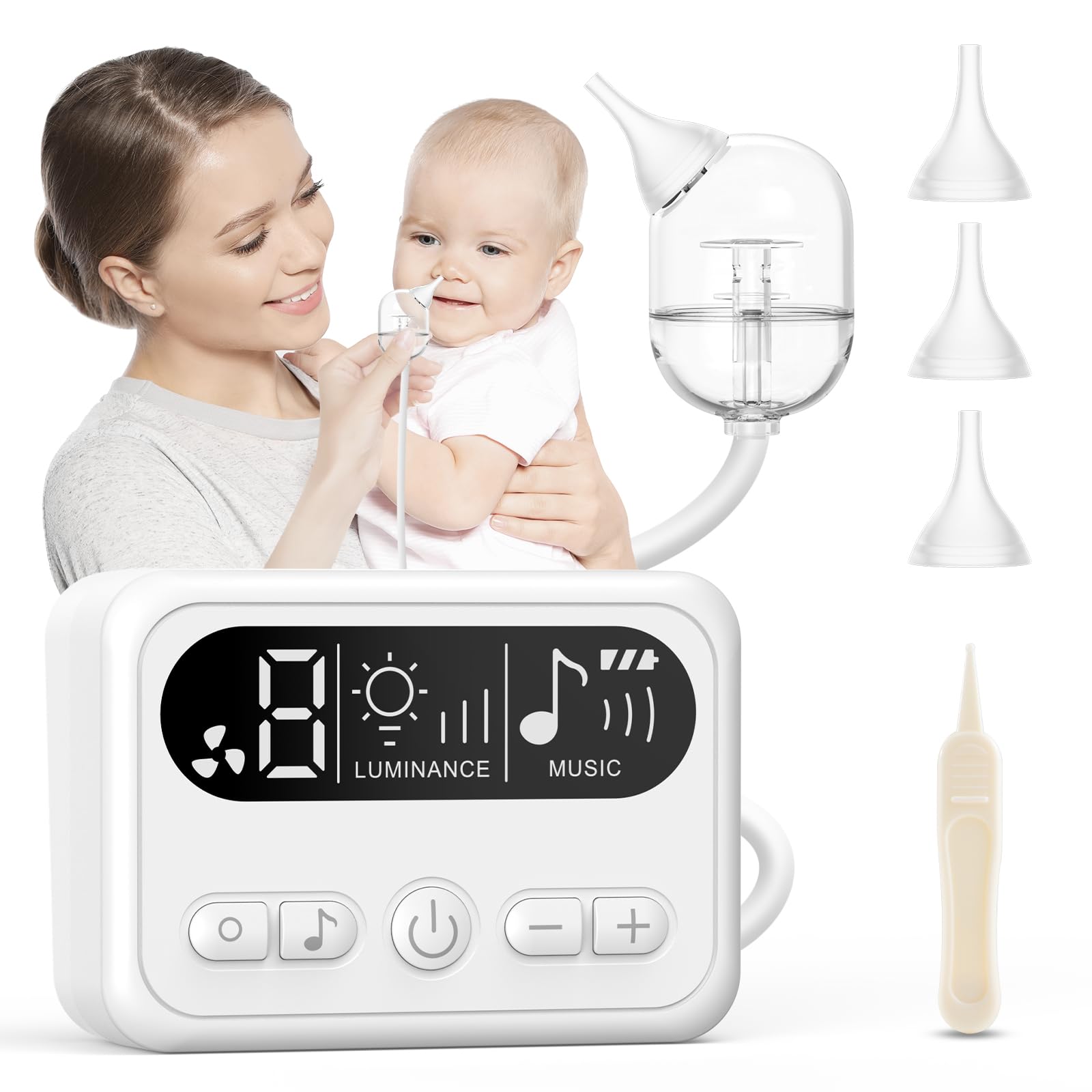 2025 New Nasal Aspirator for Baby, 65kPa Electric Baby Nose Aspir...