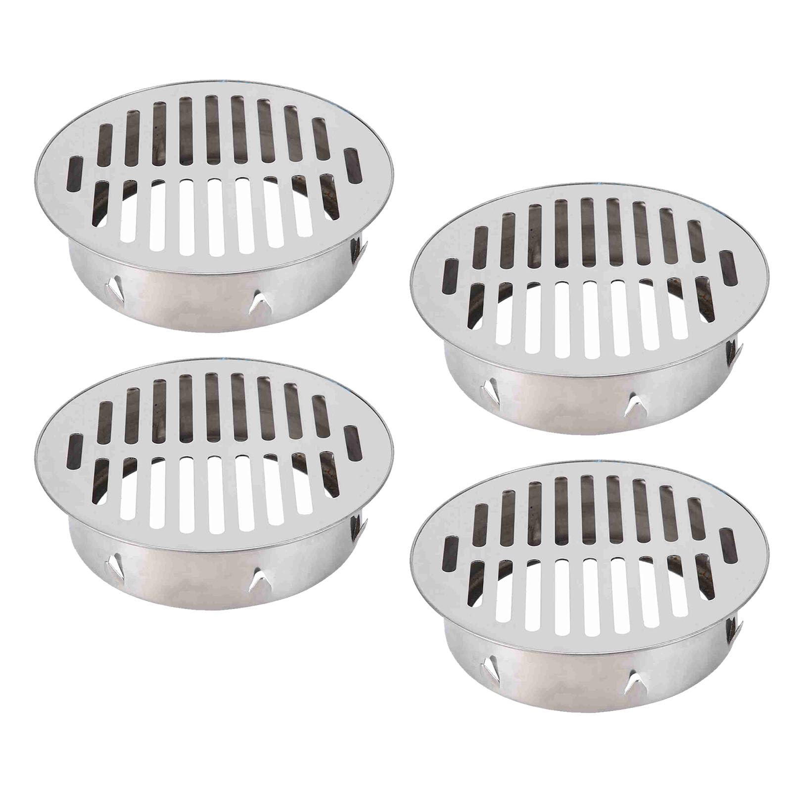 Couvercle de drain de sol lot de 4 filtres ronds en acier inoxydable
