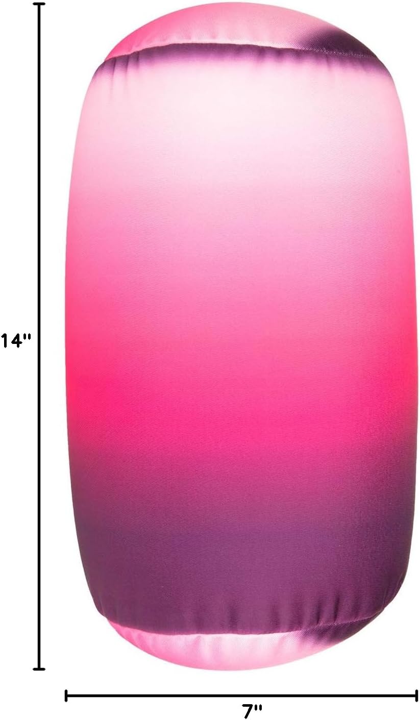 Squishy Microbead Neck Pillow, 7Inch x 12Inch Soft Travel Body Bed Pillow Bean Pillow for Kids Adult Chair Sleeping Car Seat, Fun Dormroom (Purple_Pink) - Image 5