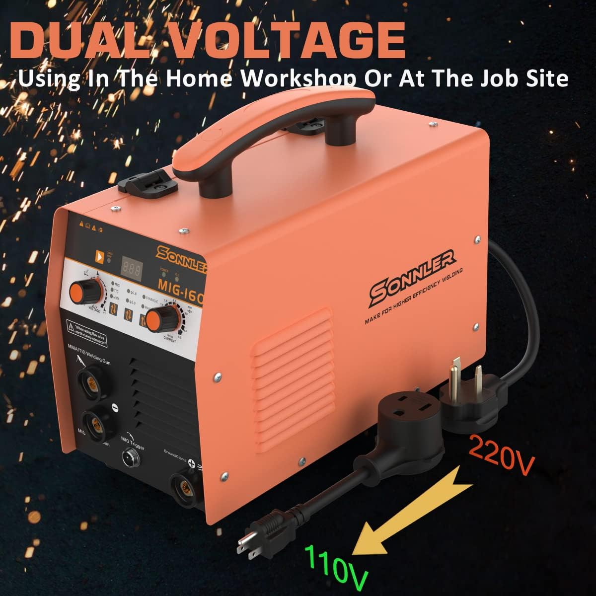 Sonnler Dual-Voltage MIG Welder